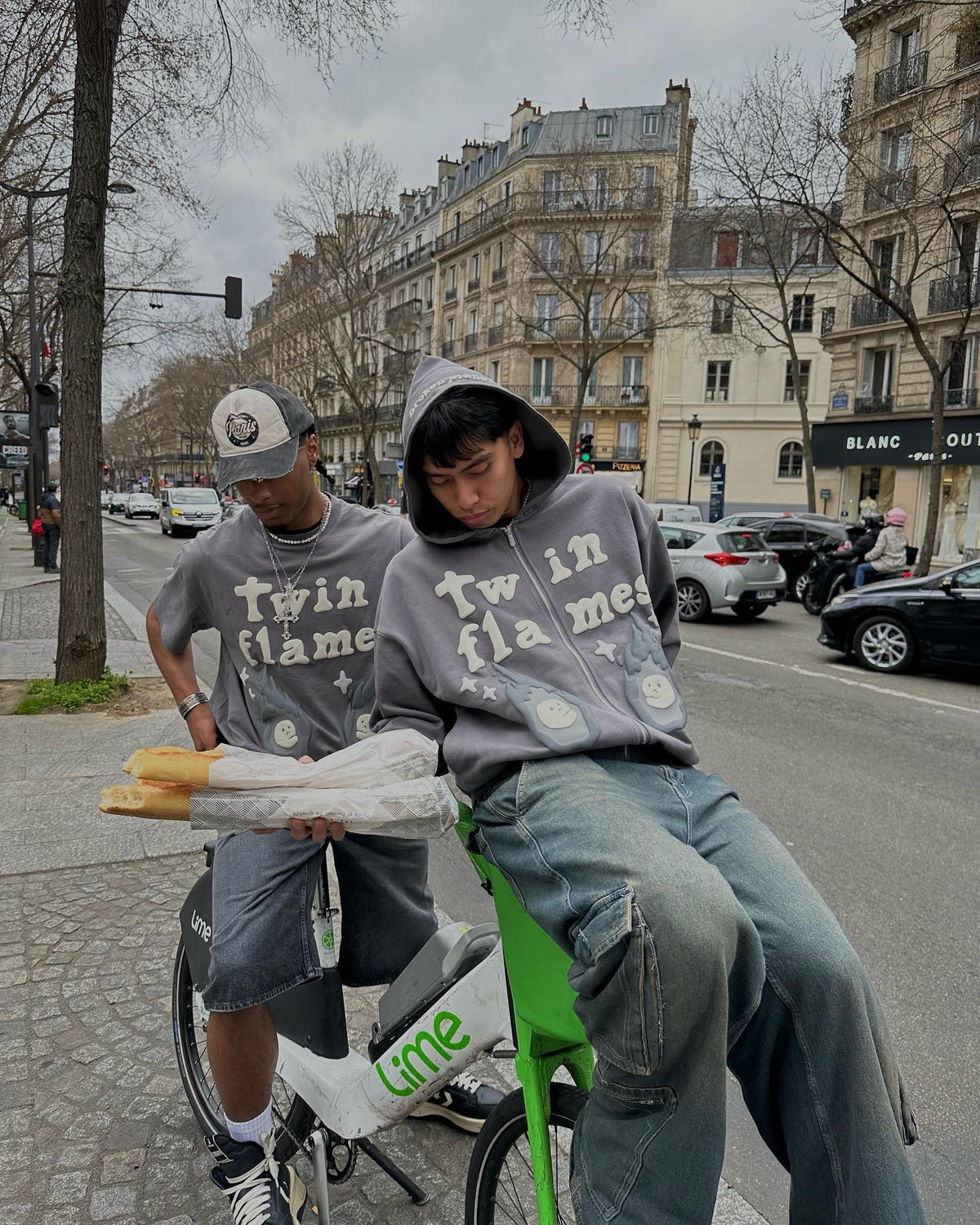 Broken P Twin Flames Zip Up Hoodie