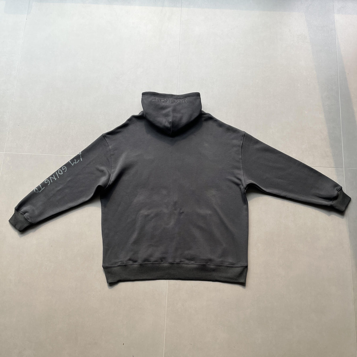 Broken P Planet Zip Up Hoodie Grey