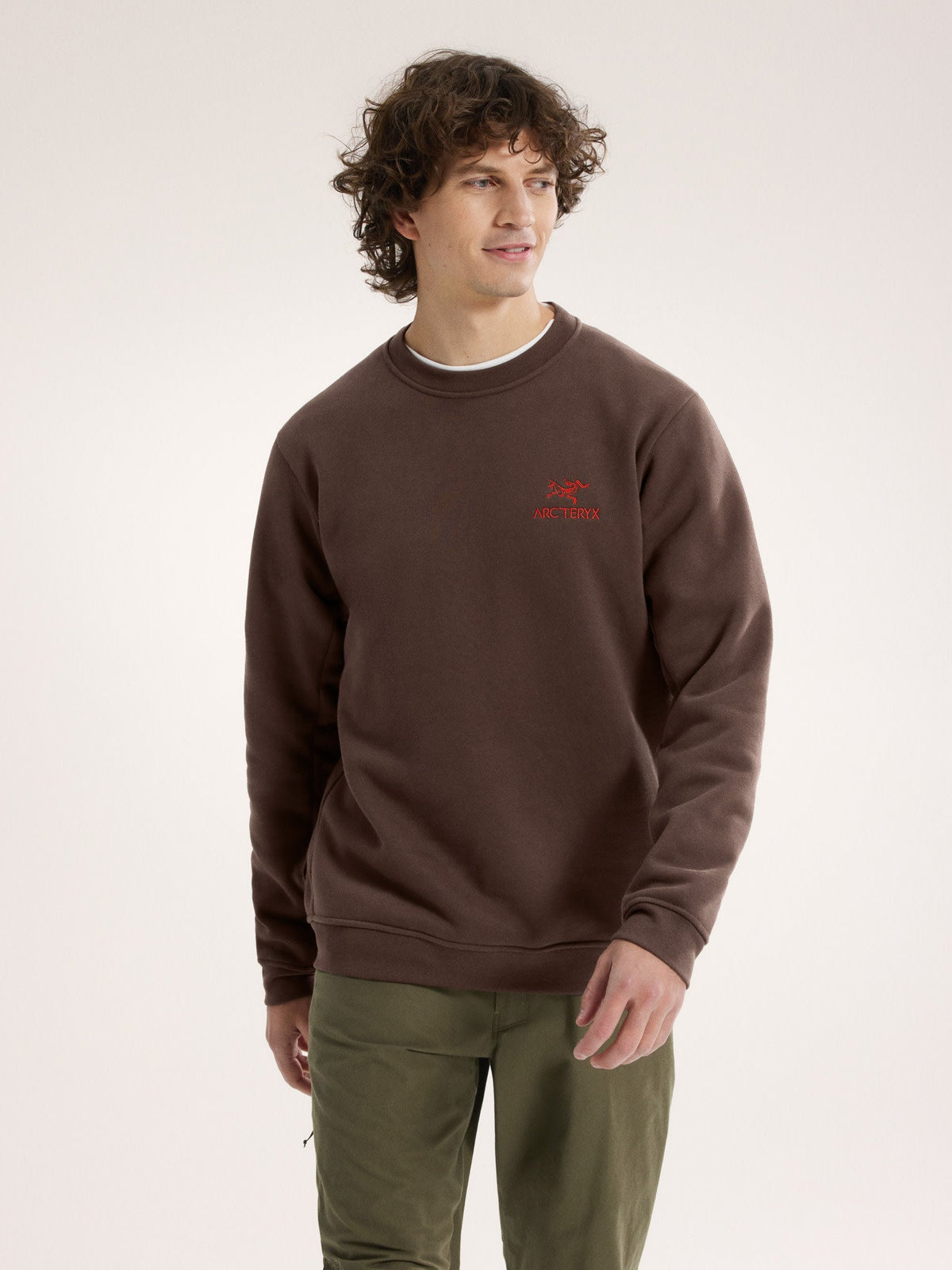 Emblem Fleece Crew Neck Pullover Men's